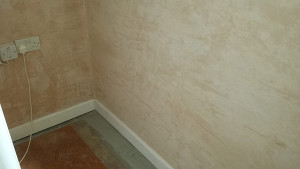 Waterproof plastering finished stage